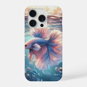 Poisson combattant demi-lune perlé de style anime