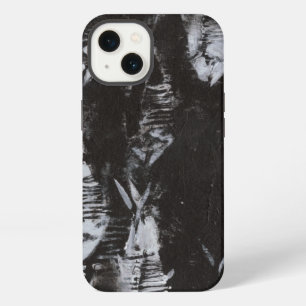 Etui iPhone 13 Poissons blancs fossiles sur l'arrière - plan noir