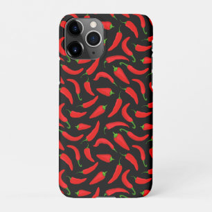 Coque iPhone 11Pro Poivrons rouges en noir