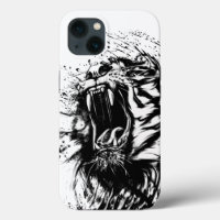 COQUE IPHONE POMME DE TIGRE NOIR ET BLANC