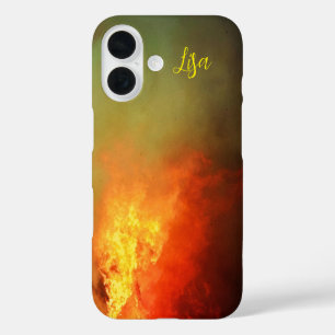 Coque iphone pomme orange jaune personnalisé