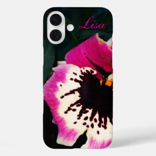 Coque iphone Pomme orchidée rose personnalisé