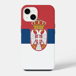 Coque Pour iPhone 14 Pomme patriotique 14 Coque-Mate, drapeau serbe