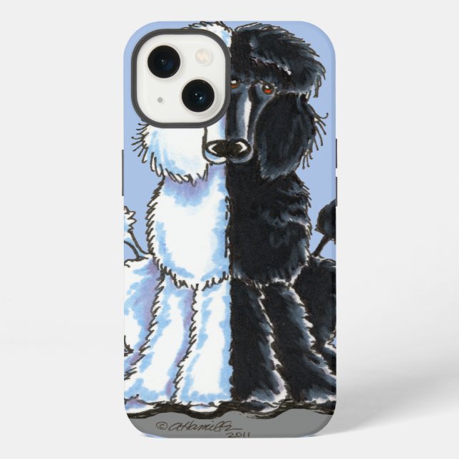 Coque iPhone Poodles Standards Doubles (Verso)