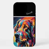 Portrait de chien coloré Golden Retriever