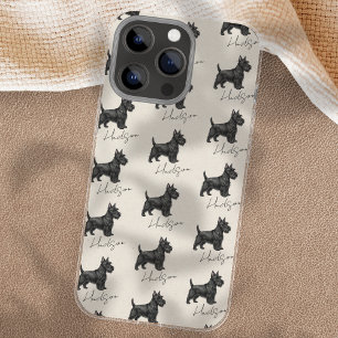 Coque iPhone 16 Pro Max Portrait de chien Scottish Terrier dessiné à la ma
