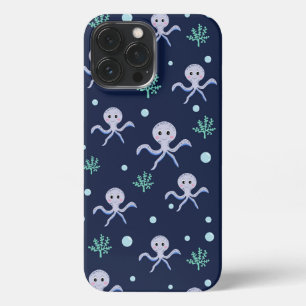 Etui iPhone 13 Pro Max Poulpe sous la mer motif pour enfants