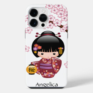 Coque Pour Pour iPhone 14 Pro Max Poupée Sakura Kokeshi - jolie fille japonaise Geis