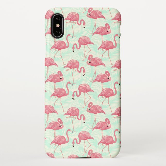 Coque iPhone Preppy Chic Elegant Pink Flamingo Motif (Dos)