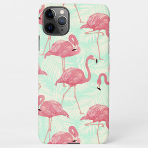 Coque iPhone 11Pro Max Preppy Chic Elegant Pink Flamingo Motif