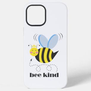 Coque iPhone 12 Pro Max Princesse abeille heureuse avec couronne et slogan