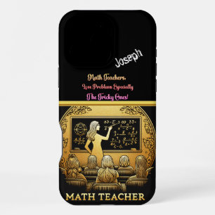 Coque iPhone 16 Pro Max Professeur de mathématiques passionné