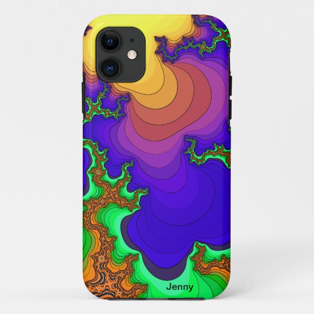 Coque iphone psychédélique de fractale (Dos)
