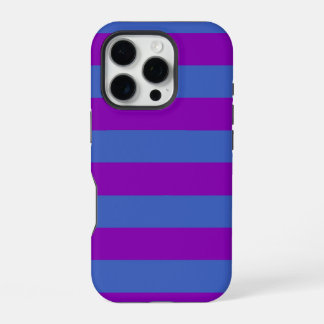 Coque iPhone 16 Pro Purple and Blue Stripes