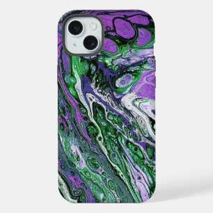 Purple and green abstract paint