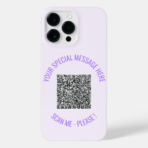 Coque Pour Pour iPhone 14 Pro Max QR Code Texte Votre message spécial Cadeau moderne