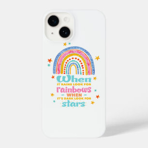 Coque Pour iPhone 14 Quand Il Pleut, Cherchez Les Arcs-En-Ciel