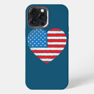 Etui iPhone 13 Pro Max Quatre juillet 4 juillet drapeau États-Unis enfant