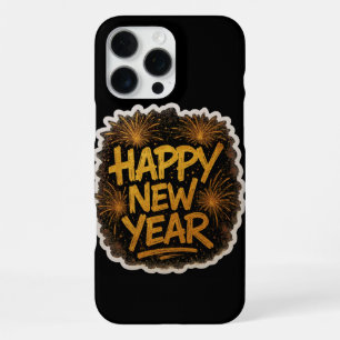 Coque iPhone 16 Pro Max Radiant Graffiti Style Joyeuse explosion du Nouvel