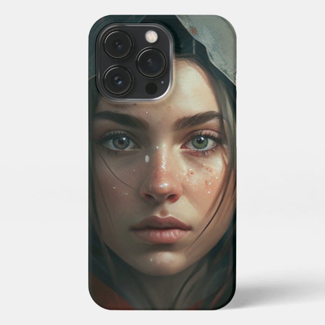 Coque iPhone Rain hood girl (Verso)