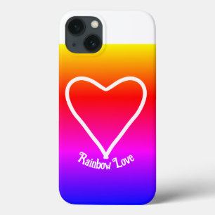 coque iphone Rainbow Love coloré