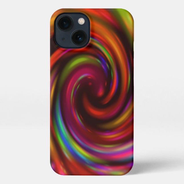 Coque iPhone "Rainbow Whirlpool" (Verso)