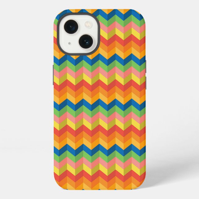 Coque iPhone rayure en zigzag (Verso)