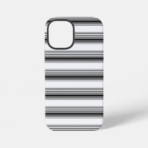 Coque iPhone 12 Mini Rayures blanches noires modernes