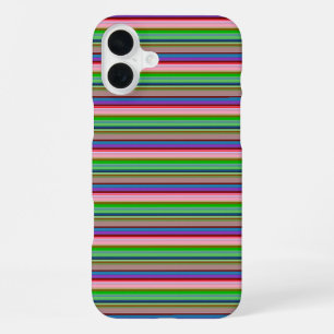 Coque iPhone 16 Plus Rayures colorées chaudes