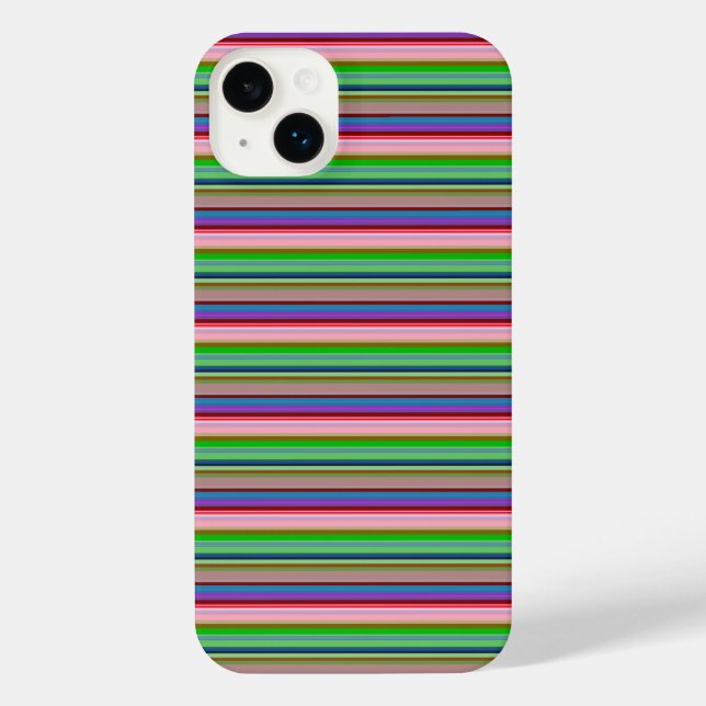 Coque iPhone Rayures colorées chaudes (Verso)