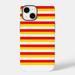 Coque Pour iPhone 14 Rayures du drapeau de Guernesey rouge jaune blanc