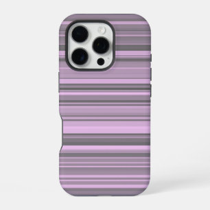 Coque iPhone 16 Pro Rayures Gris Violet