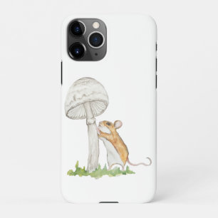Coque iPhone 11Pro Réalisez une souris et un champignon de champ amus