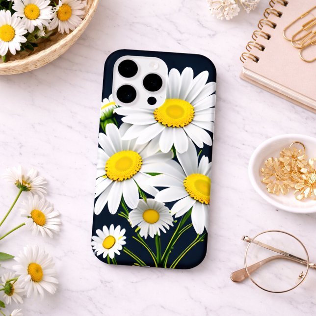 Coque iPhone Realistic Modern Daisy  (Créateur téléchargé)