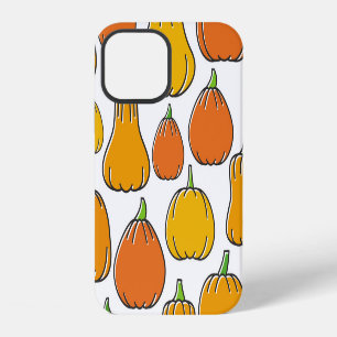 Coque iPhone 12 Récolte de citrouilles, motif de légumes de saison