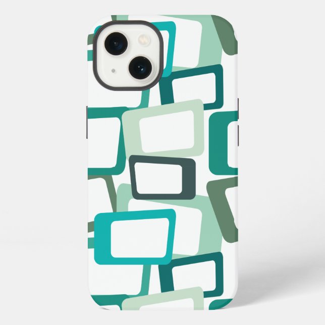 Coque iPhone Rectangles Modernité Milieu de Siècle (Verso)