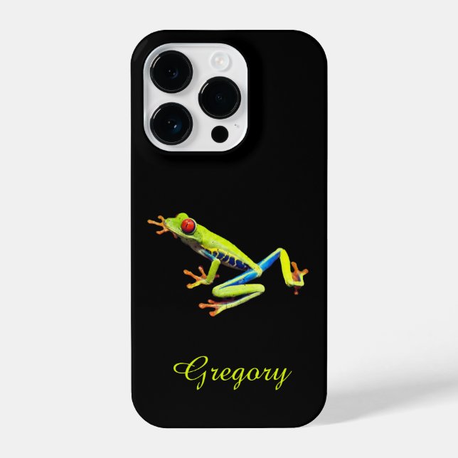 Coque iPhone Red Eyed Painted Tree Frog  Name Addition (Verso)
