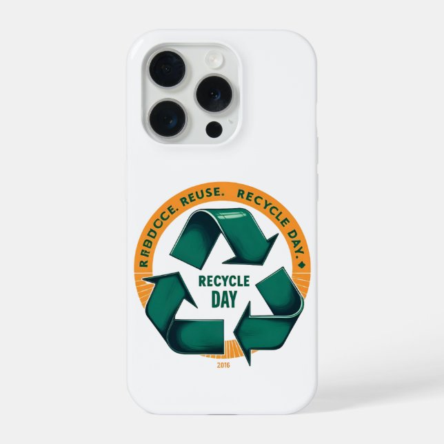 Coque iPhone Reduce Reuse Recycle Eco Tee (Verso)