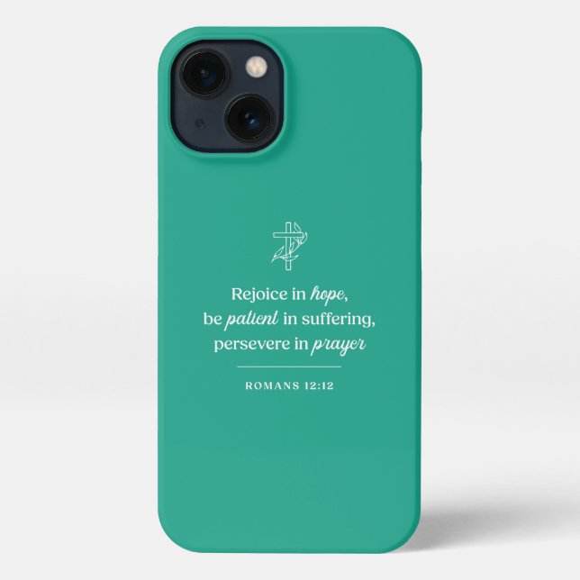Coque iPhone Rejoice in Hope Christian (Verso)
