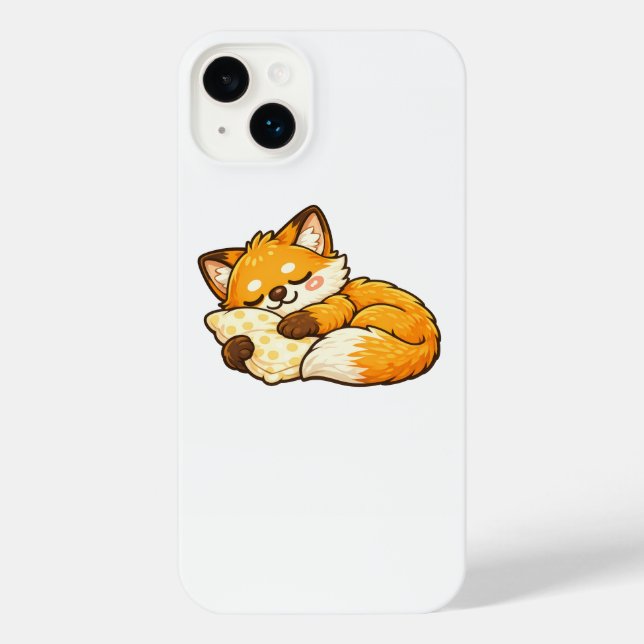 Coque iPhone Renard mignon endormi au chaud (Verso)