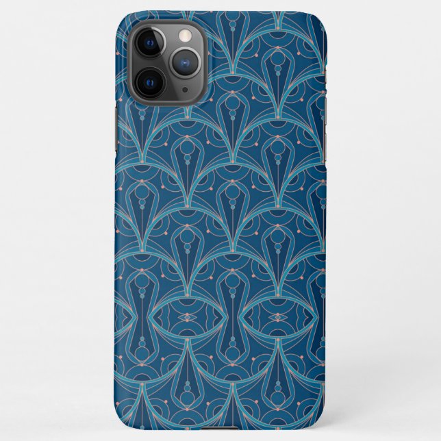 Coque iPhone Repeating geometric Art Deco pattern (Dos)