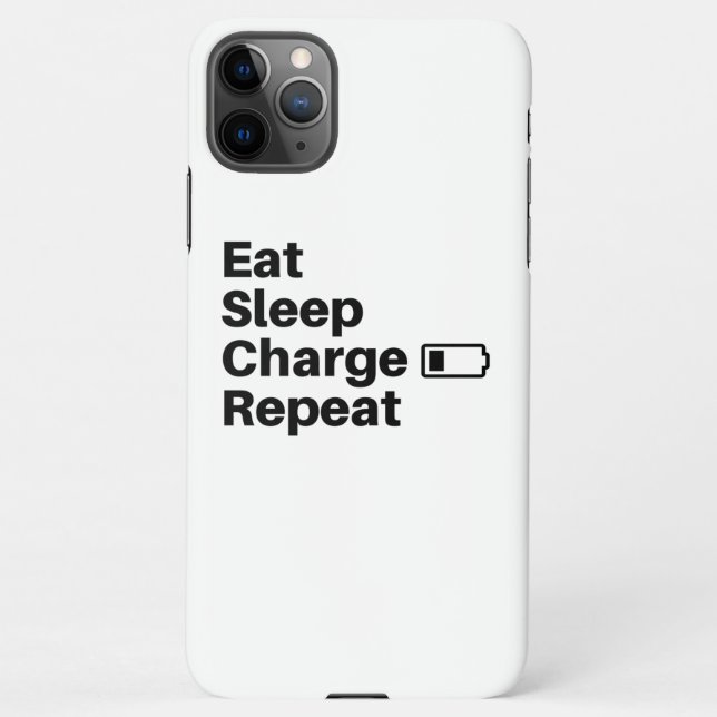 Coque iPhone Répétition de la charge de sommeil (Dos)