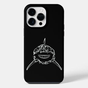 Coque Pour Pour iPhone 14 Pro Max Requin Blanc Tribal Noir et Blanc