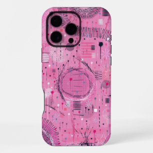Coque iPhone 16 Pro Max Résumé d'art abstrait de sundae à la fraise 