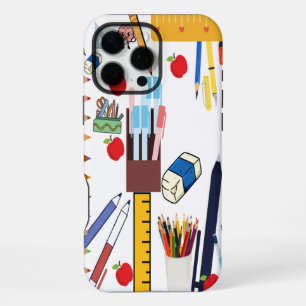 Coque iPhone 16 Pro Max Retour À L'École Couverture Smartphone Avec Étude