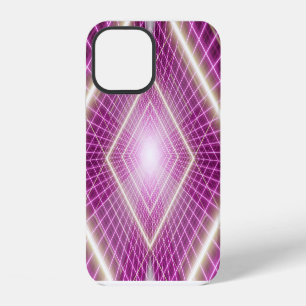 Coque iPhone 12 Rétro 80 : Fond 3D Sci-Fi.