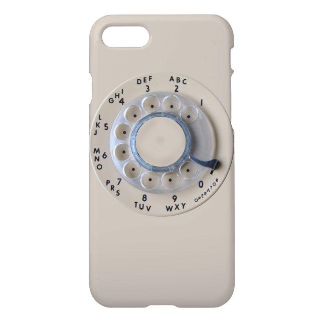 Coque iPhone Rétro cadran rotatoire de téléphone (Dos)