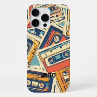 Coque iPhone 16 Pro Max Retro Cassettes Tapes 80s Music Fan Lover