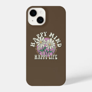 Coque Pour iPhone 14 Retro Happy Mind Happy Life