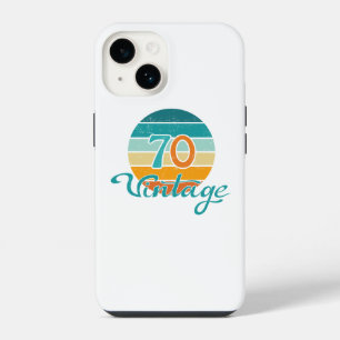 Coque Pour iPhone 14 Retro Sunset 70 Vintage en détresse